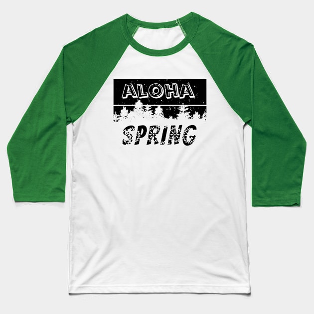 aloha spring vintage Baseball T-Shirt by Menzo